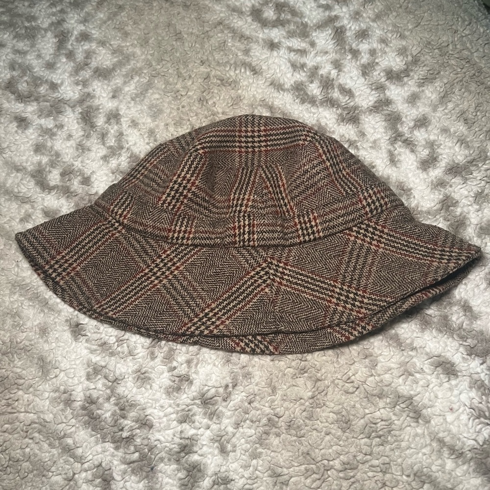 Brown Plaid Bucket Hat